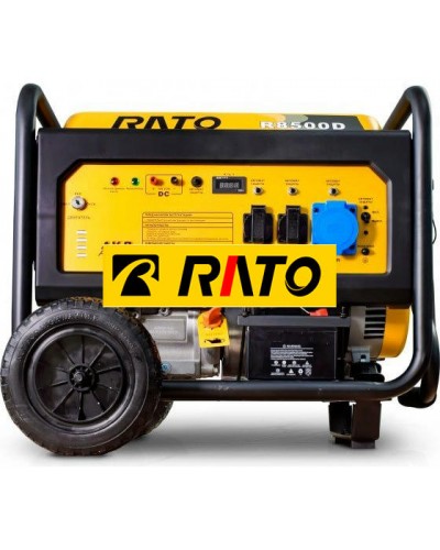 Бензиновый генератор Rato R8500D (PRC, 499.7 см3, 8.5/8 кВт, эл.стартер, комплект колёс, 25 л, 102 кг)