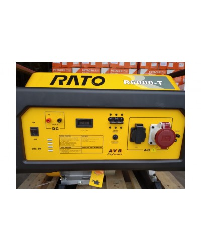 Купить трехфазный бензиновый генератор RATO R6000T (ручной стартер. Max мощность: 6 кВт (400 В) / 3,5 кВт (230 В)